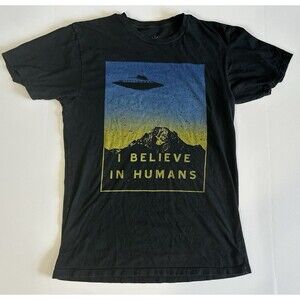 I Believe In Humans UFO UAP T-shirt Men’s M X Files Type